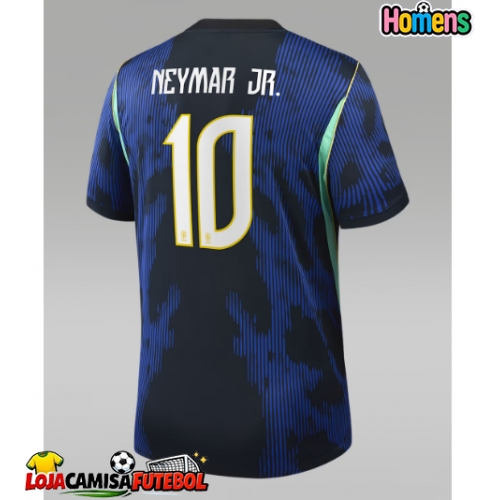Camisa de Futebol Brasil Neymar Jr #10 Equipamento Secundário Mundo 2026 Manga Curta
